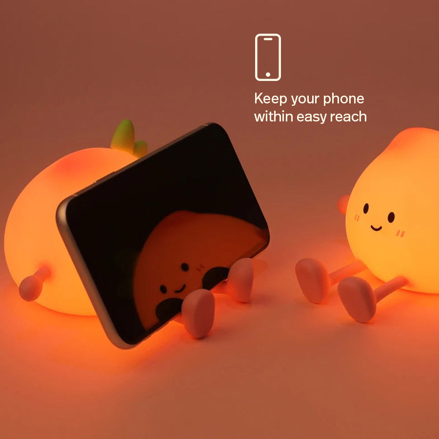 Squishy Night Light - Fuzzy The Peach