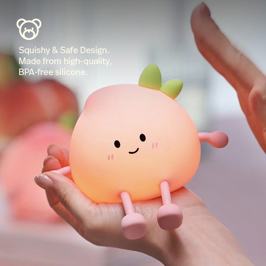 Squishy Night Light - Fuzzy The Peach