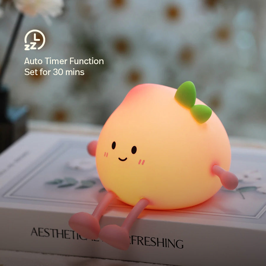 Squishy Night Light - Fuzzy The Peach